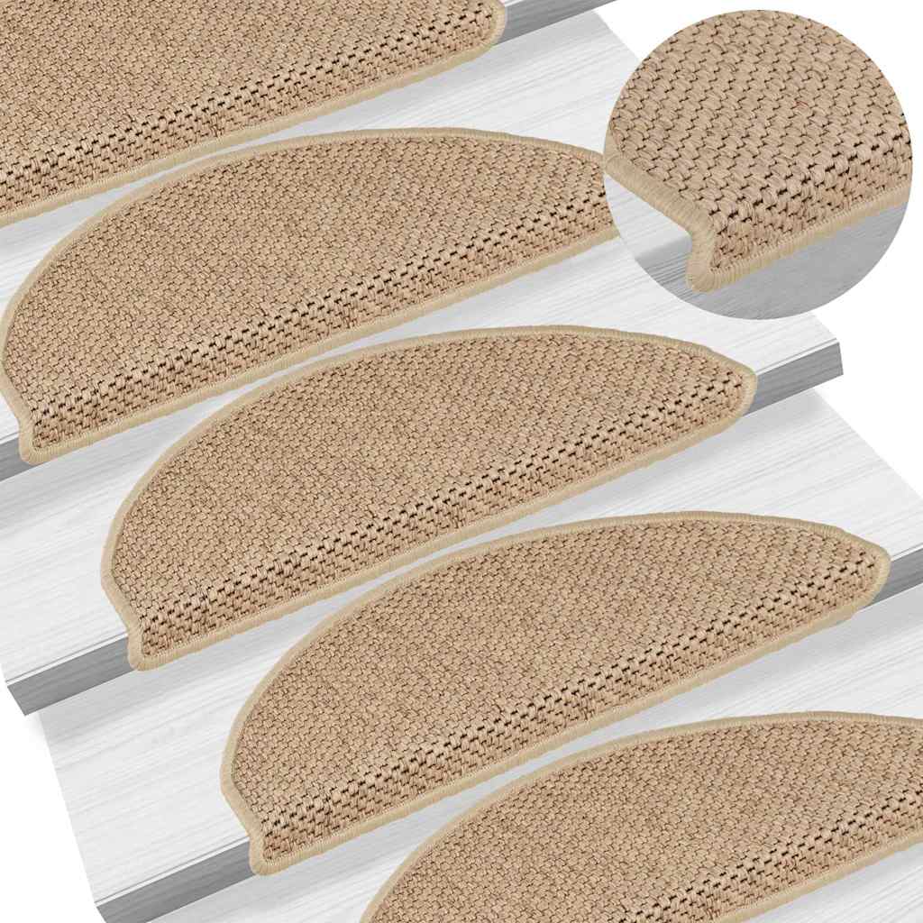 Samoljepljivi otirači za stepenice 15kom 65x21x4cm boja pijeska