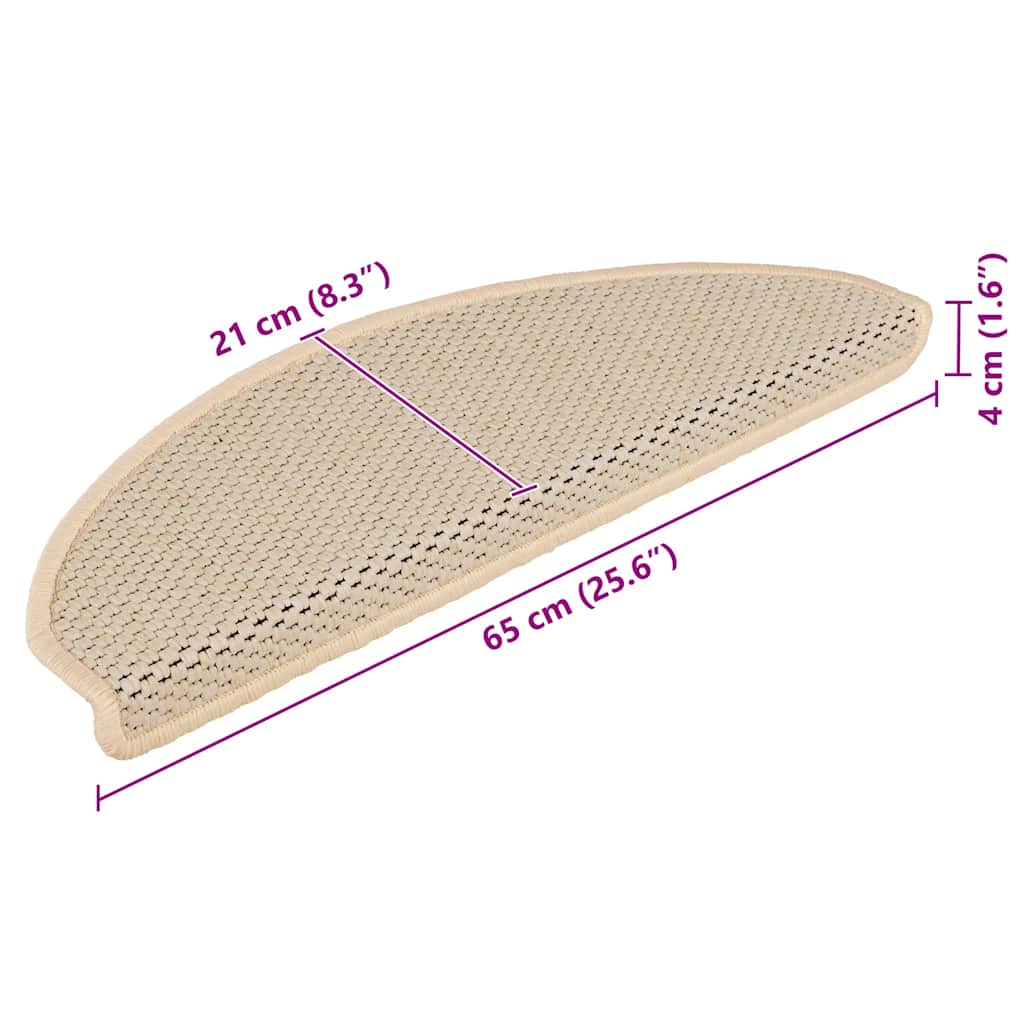 Samoljepljivi otirači za stepenice 15 kom 65 x 21 x 4 cm berber