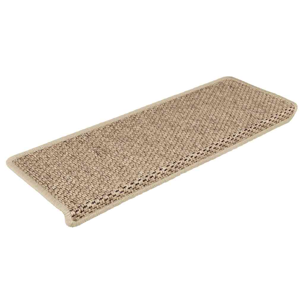 Samoljepljivi otirači za stepenice 15kom 65x21x4cm boja pijeska Smeđa