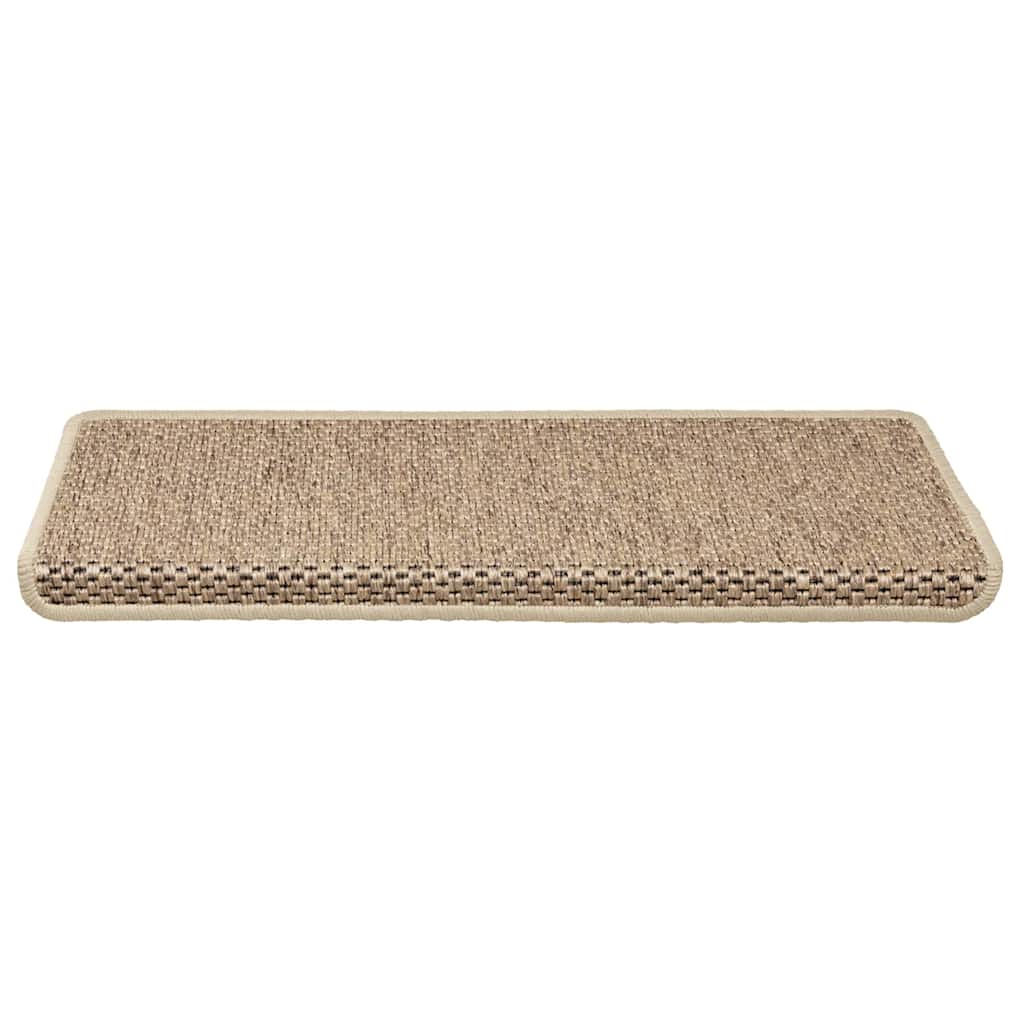 Samoljepljivi otirači za stepenice 15kom 65x21x4cm boja pijeska Smeđa