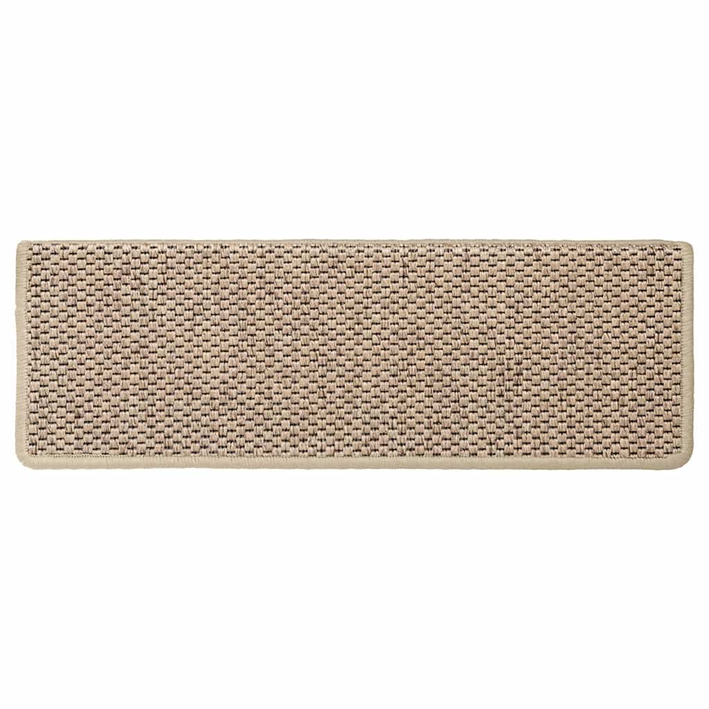 Samoljepljivi otirači za stepenice 15kom 65x21x4cm boja pijeska Smeđa