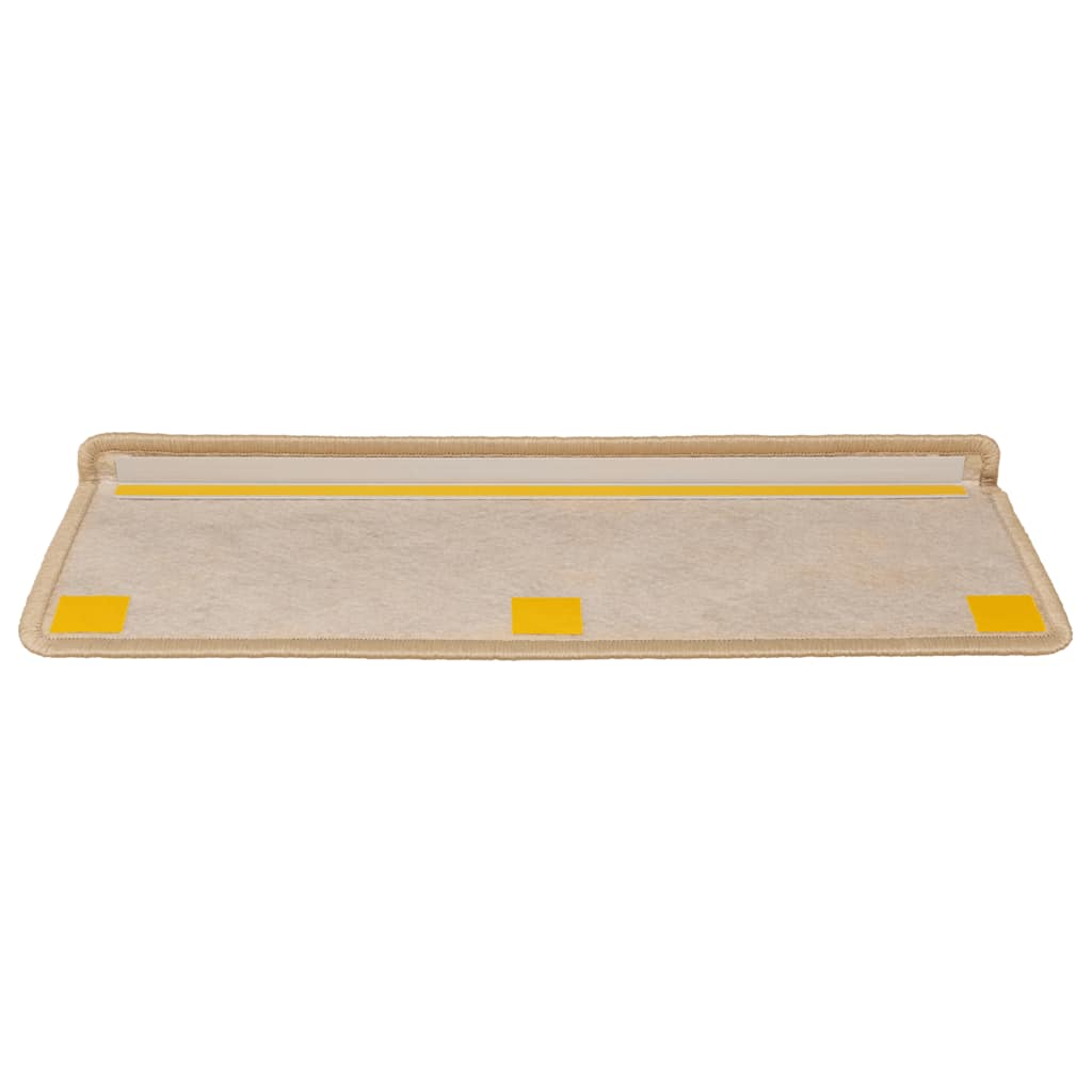 Samoljepljivi otirači za stepenice 15 kom 65x21x4 cm svjetlobež