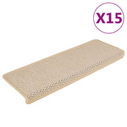 Samoljepljivi otirači za stepenice 15 kom 65x21x4 cm Berber