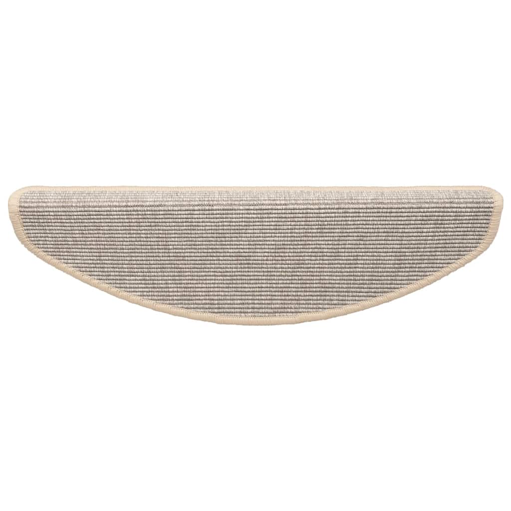 Prostirke za stepenice 15 kom 65x21x4 cm srebrne poluokrugle velike