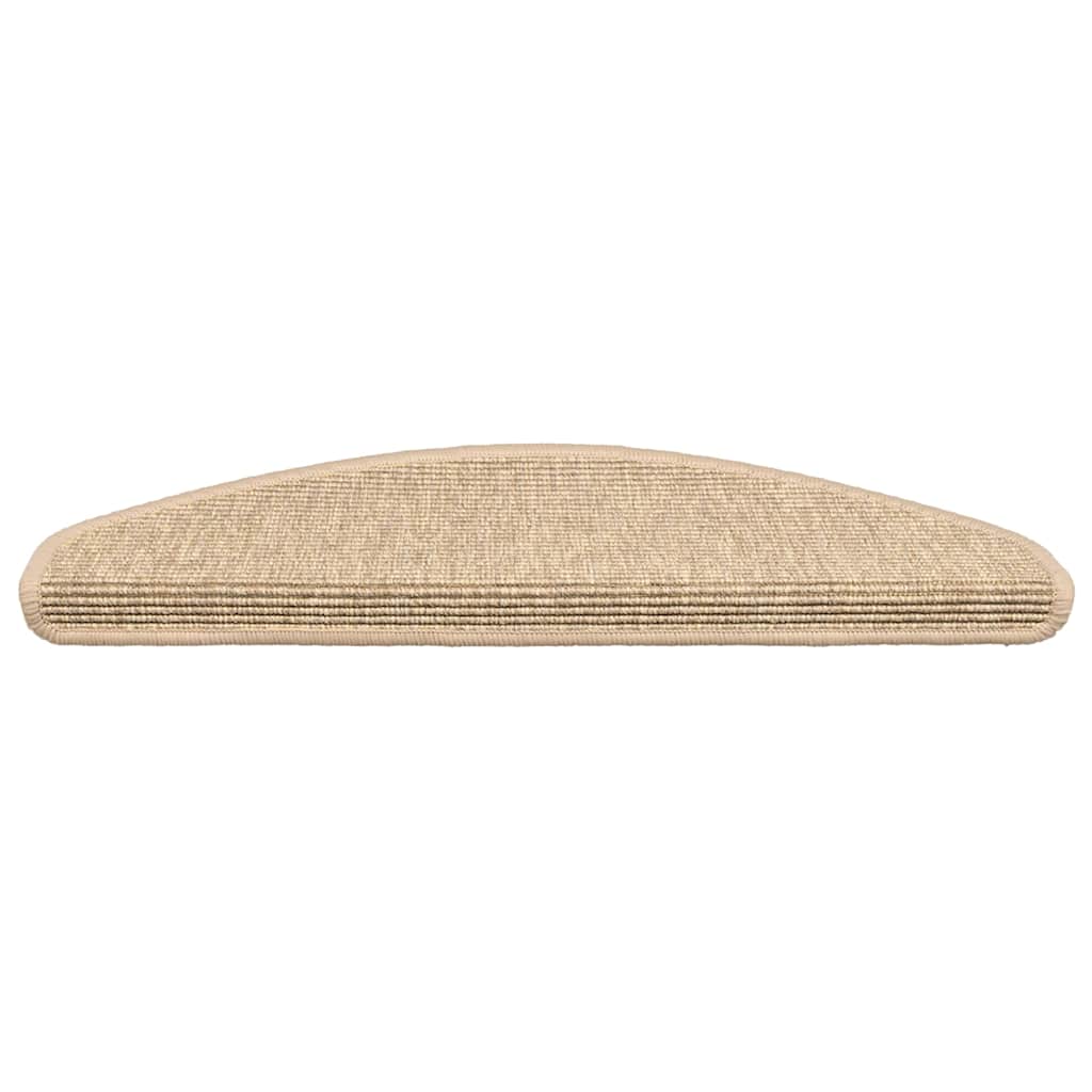 Prostirke za stepenice 15 kom 65x21x4 cm svijetlo bež poluokrugle velike