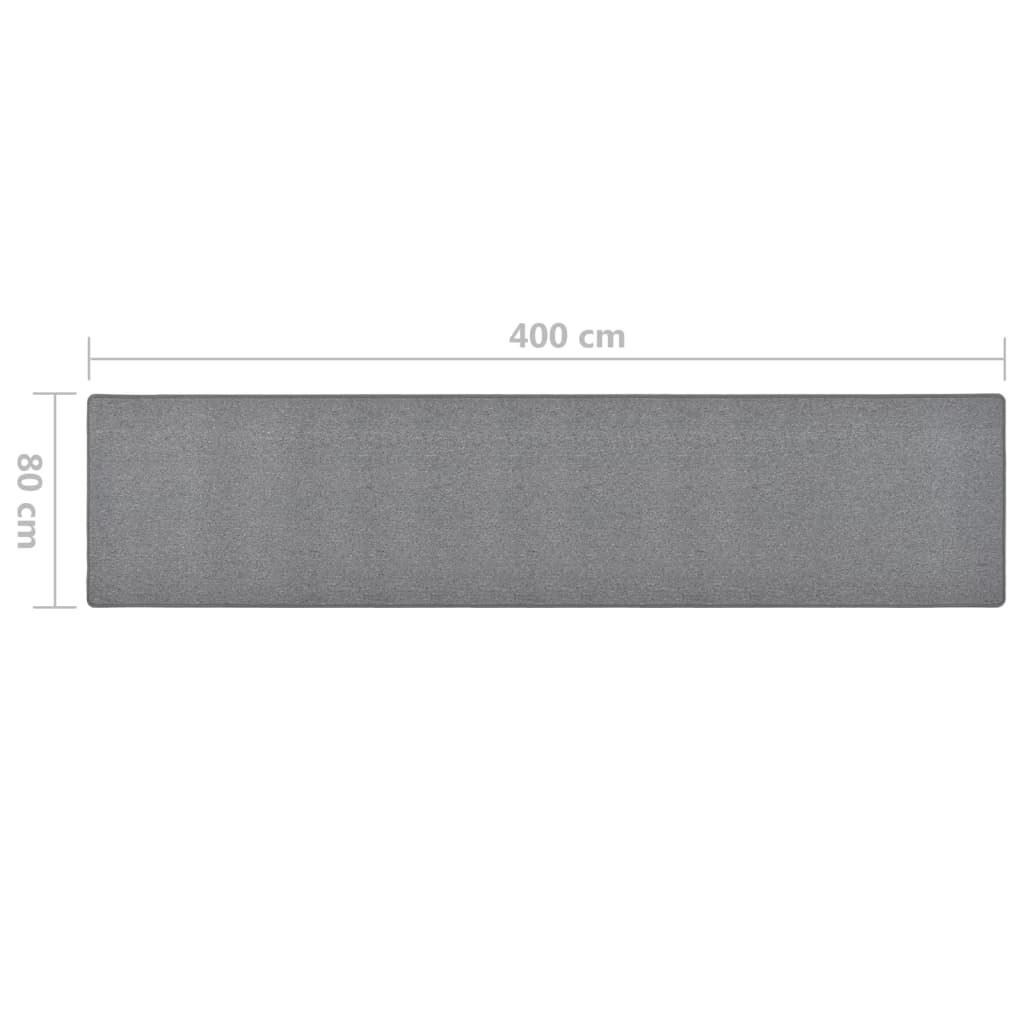 Dugi tepih tamnosivi 80 x 400 cm