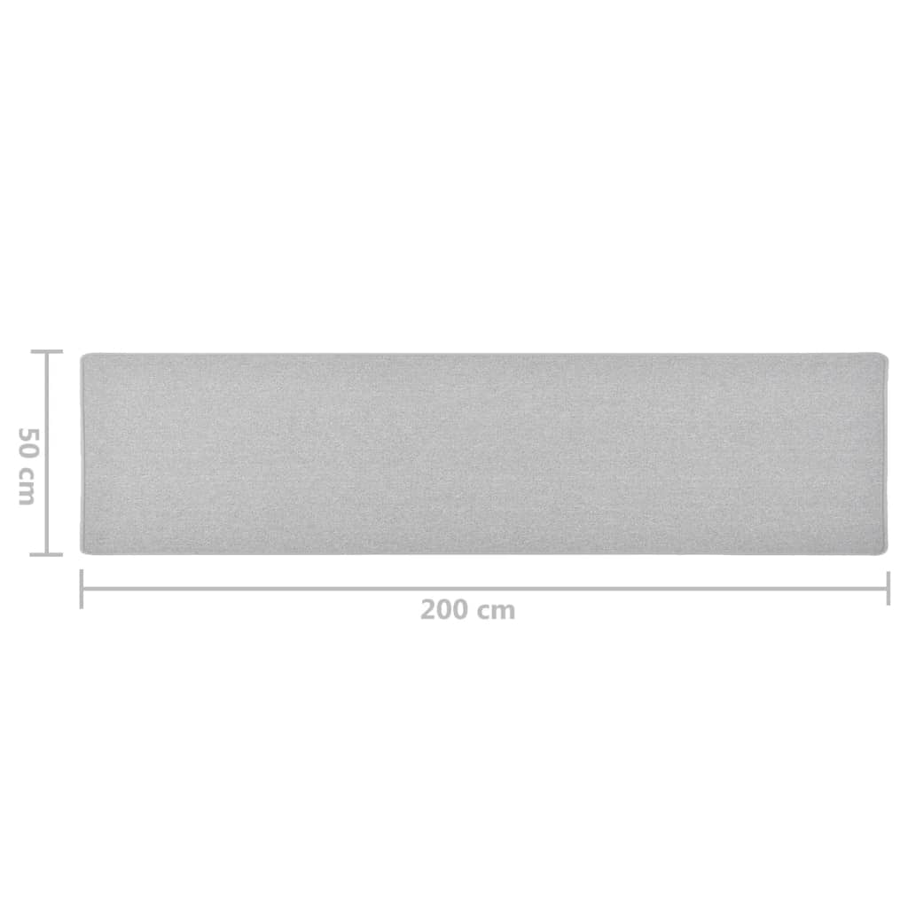 Dugi tepih svjetlosivi 50 x 200 cm