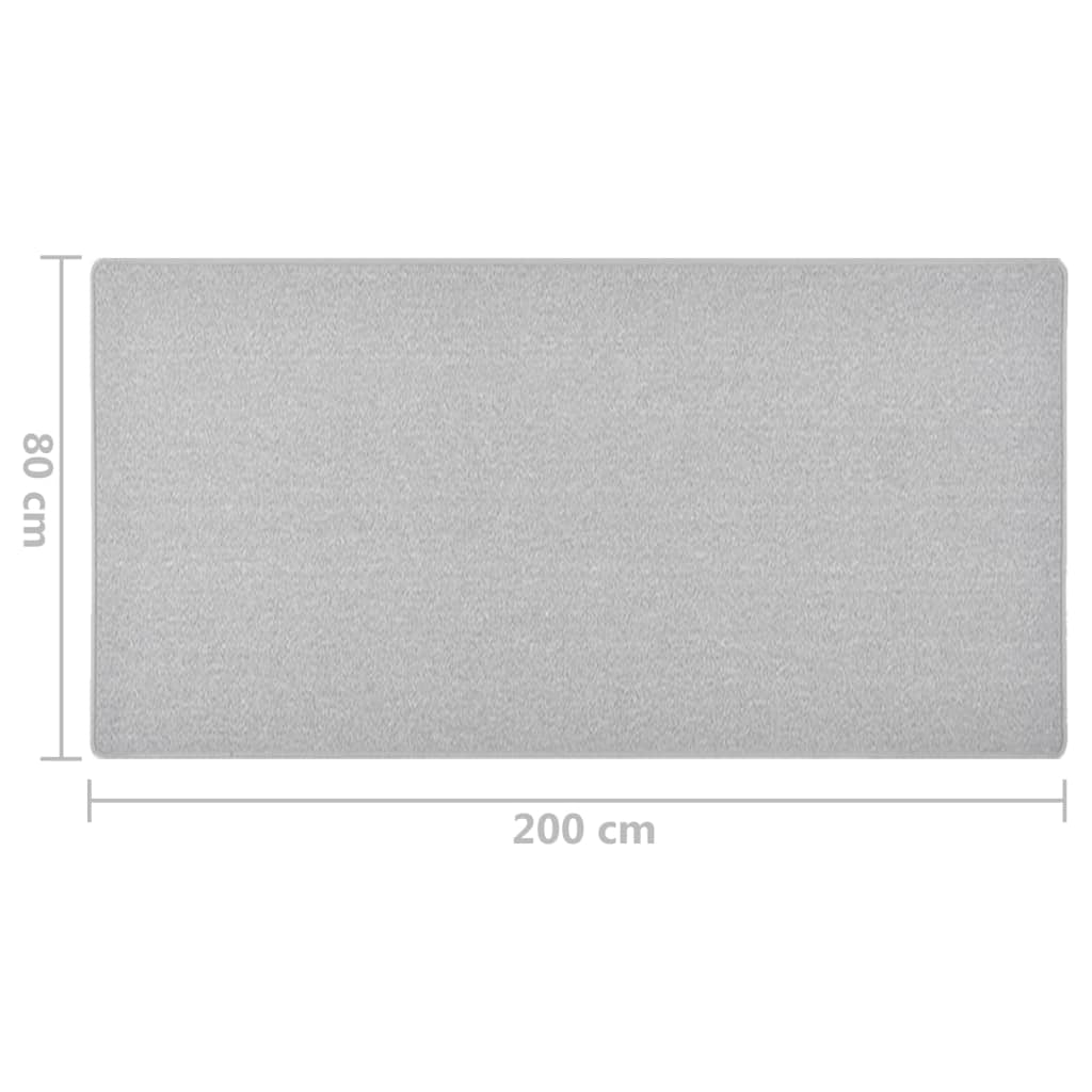 Dugi tepih svjetlosivi 80 x 200 cm