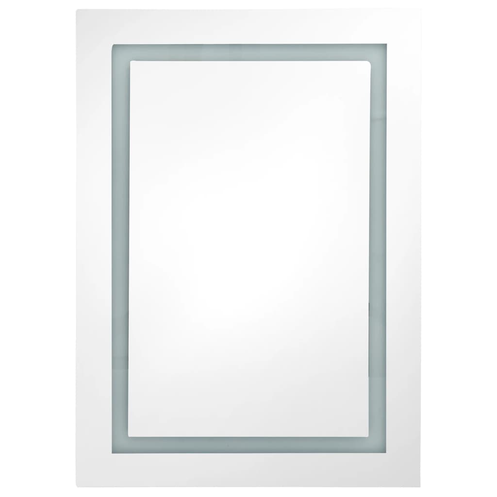 LED kupaonski ormarić s ogledalom boja betona 50 x 14 x 60 cm