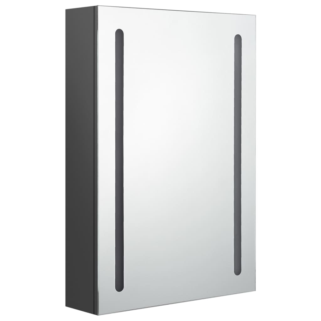 LED kupaonski ormarić s ogledalom sivi 50 x 13 x 70 cm