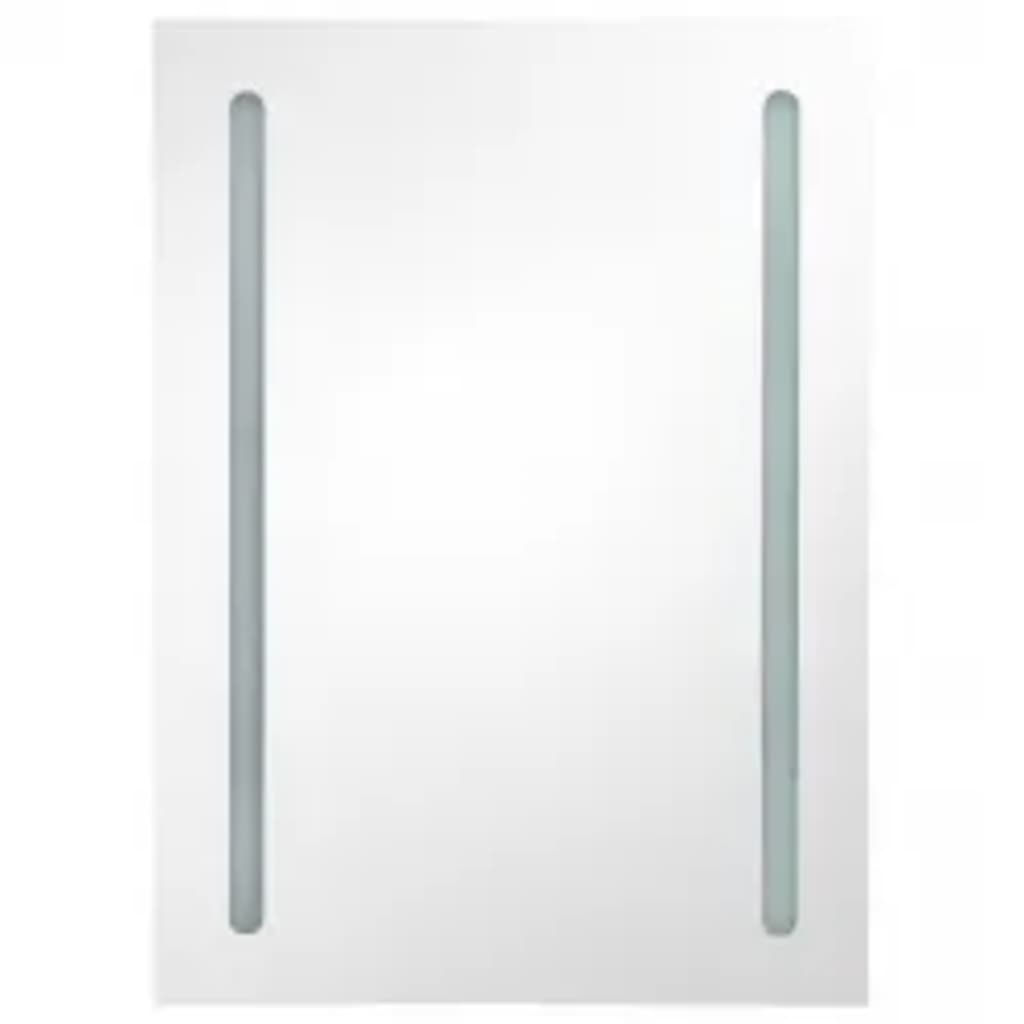 LED kupaonski ormarić s ogledalom sivi 50 x 13 x 70 cm