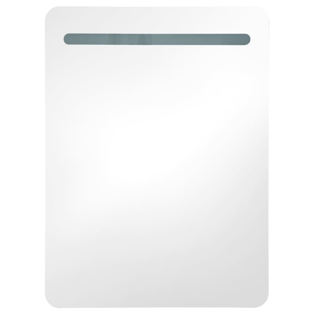LED kupaonski ormarić s ogledalom sivi 60 x 11 x 80 cm