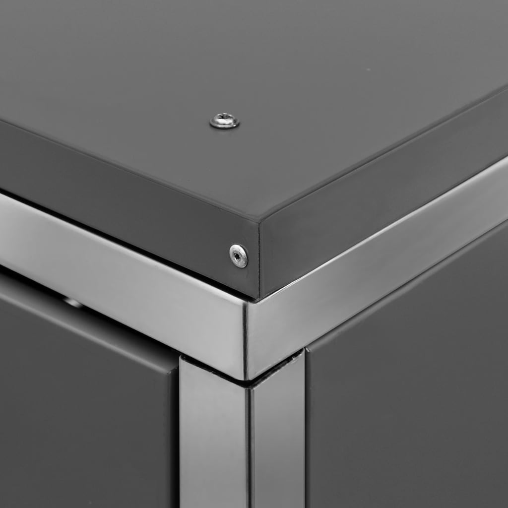 Spremište za četiri kante za smeće 276,5x77,5x112,5 cm čelično