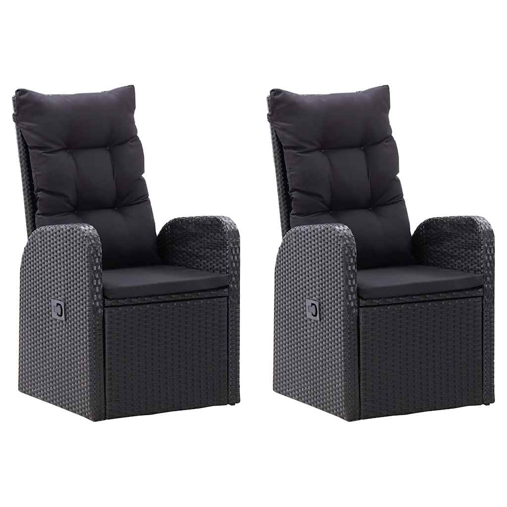 3-dijelni vrtni blagovaonski set crni