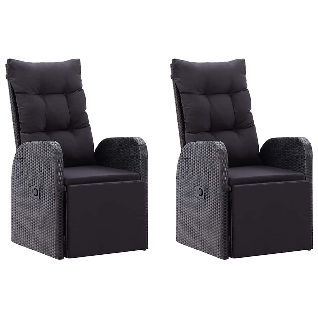 3-dijelni vrtni blagovaonski set crni