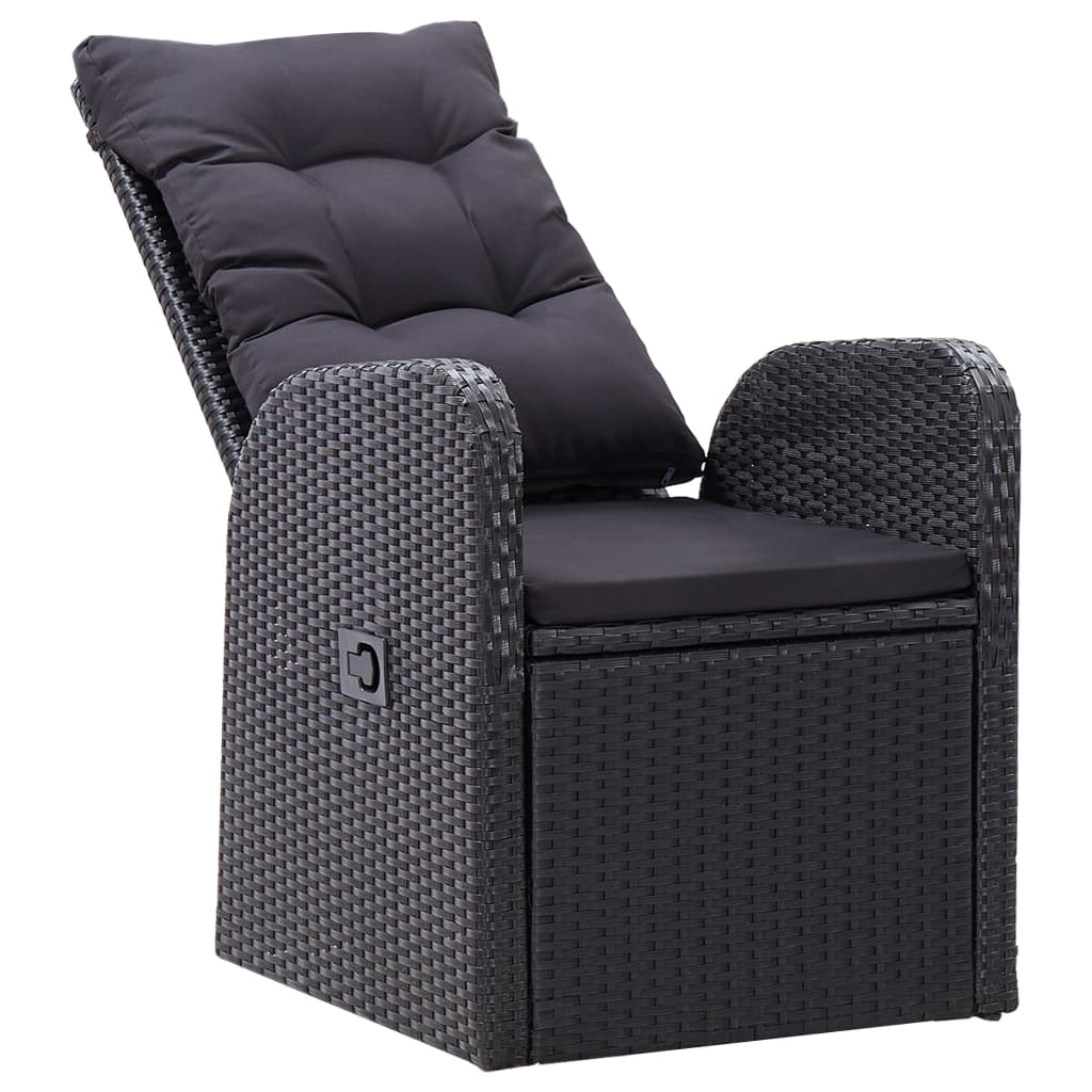 5-dijelni vrtni blagovaonski set crni