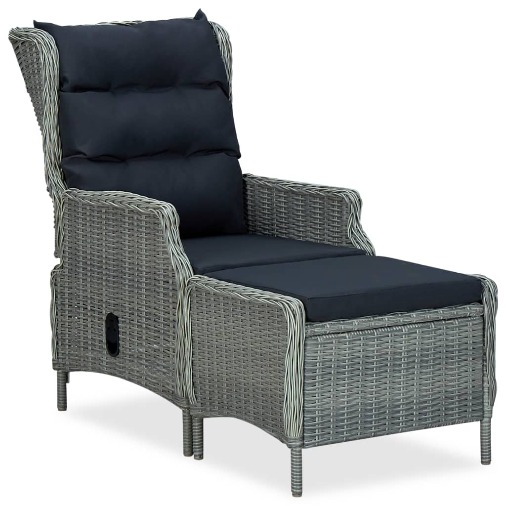 9-dijelni vrtni blagovaonski set svjetlosivi
