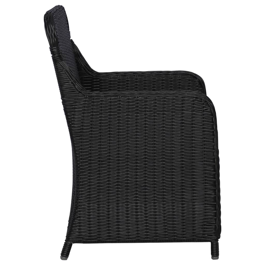 5-dijelni vrtni blagovaonski set crni