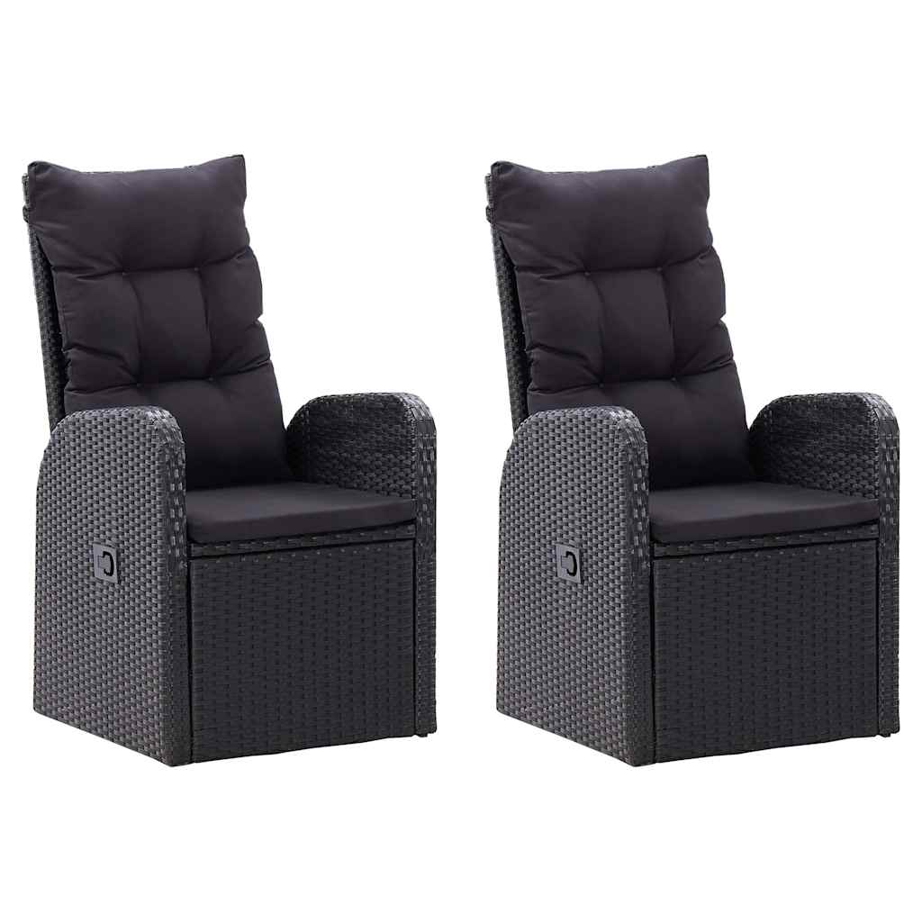 5-dijelni vrtni blagovaonski set crni
