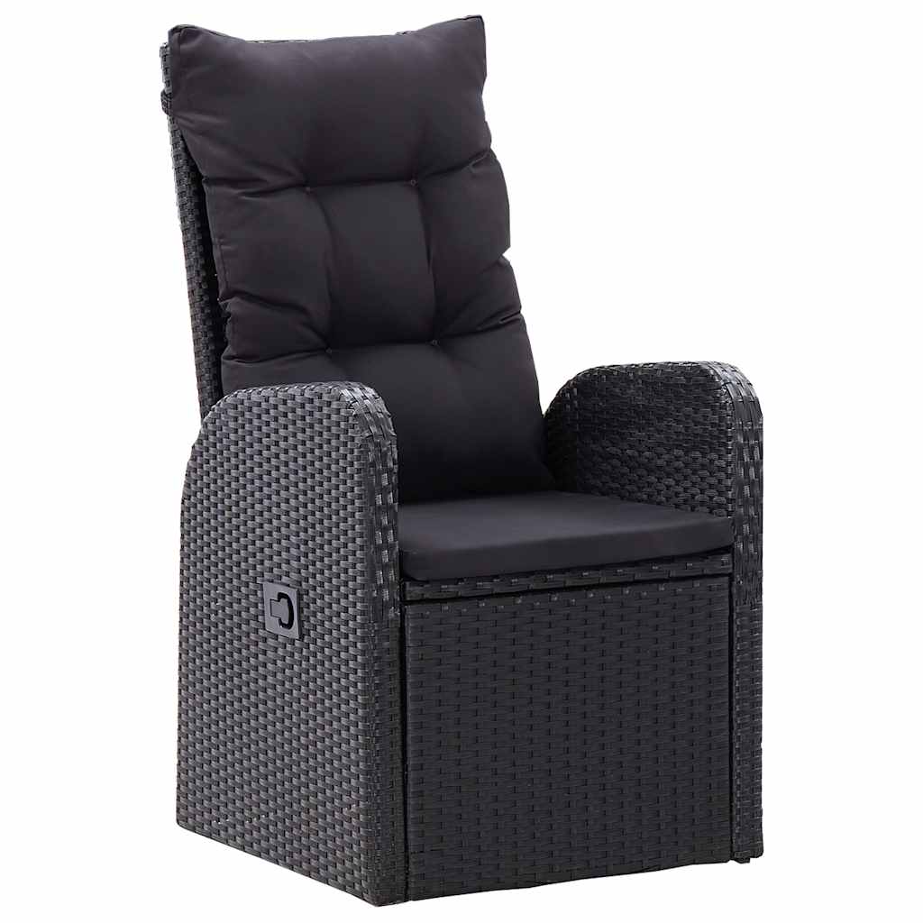 9-dijelni vrtni blagovaonski set crni