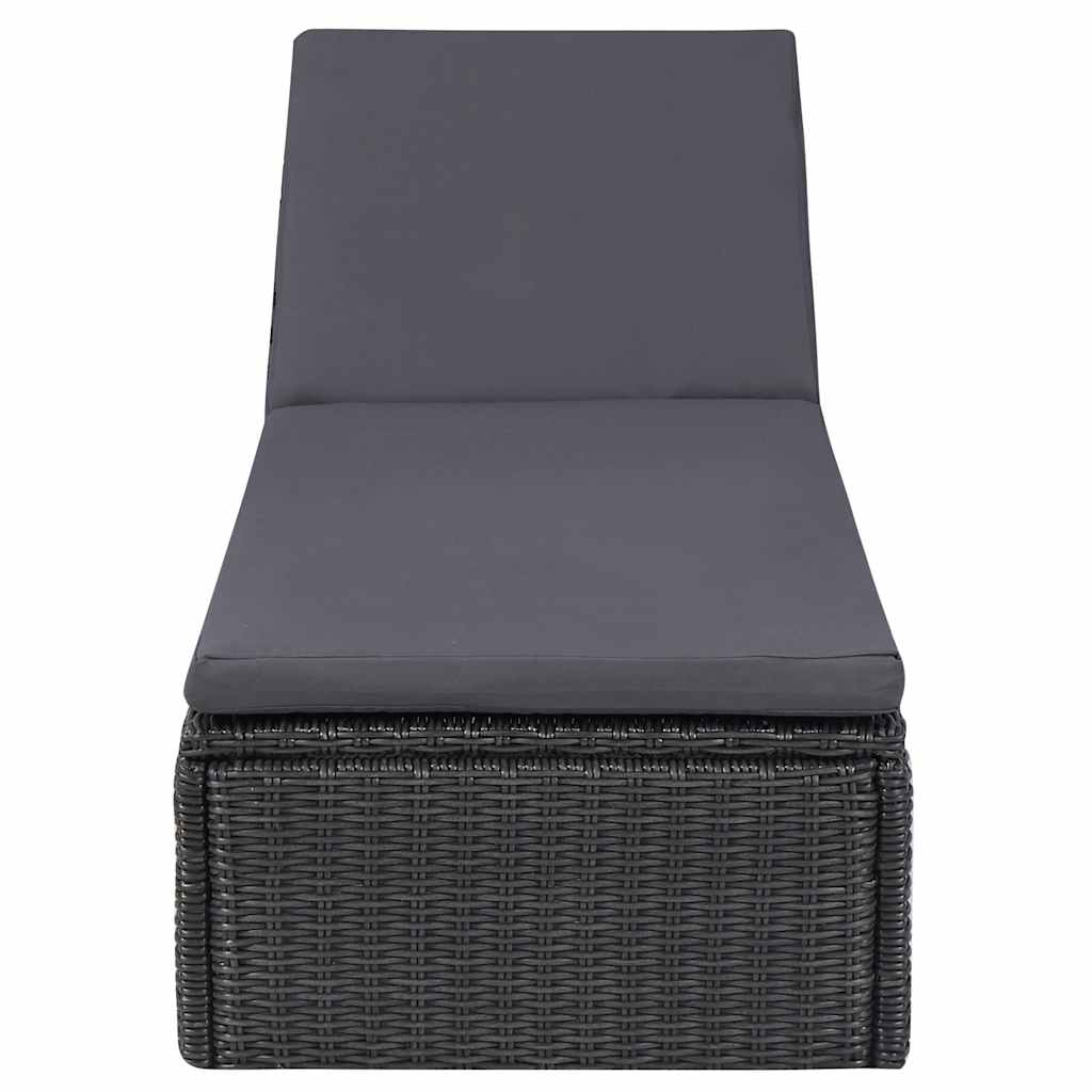 9-dijelni vrtni blagovaonski set crni