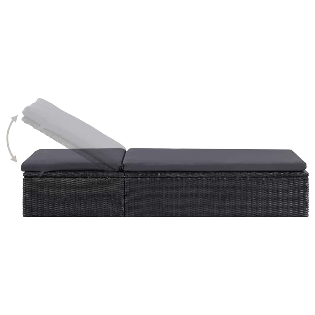 9-dijelni vrtni blagovaonski set crni