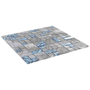Mosaic keramika 22 pcs Siva i plava 50 x 50 cm Stakl