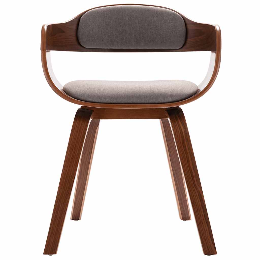 Blagovaonska stolica smeđe-siva od savijenog drva i tkanine