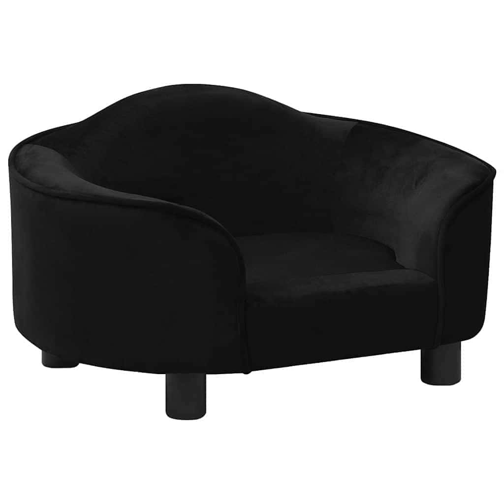Sofa za pse crna 67 x 47 x 36 cm plišana
