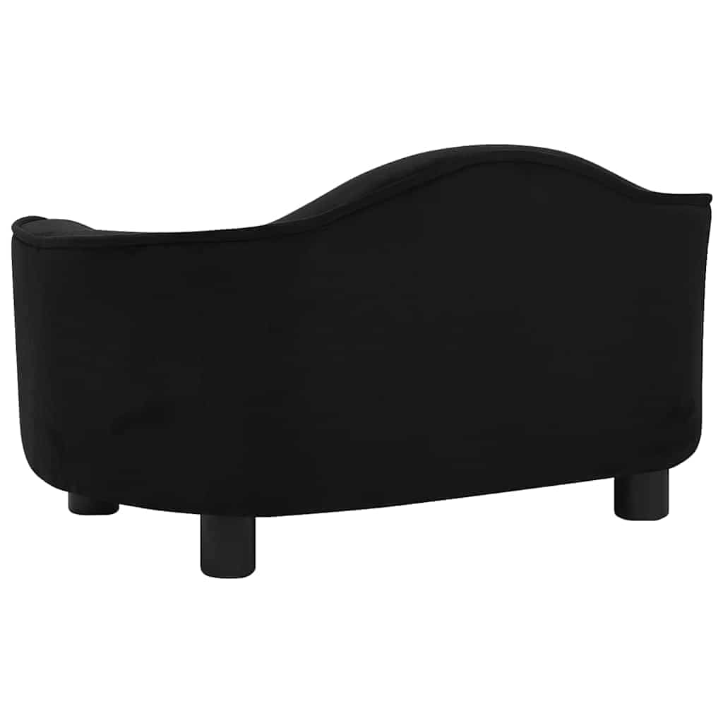 Sofa za pse crna 67 x 47 x 36 cm plišana