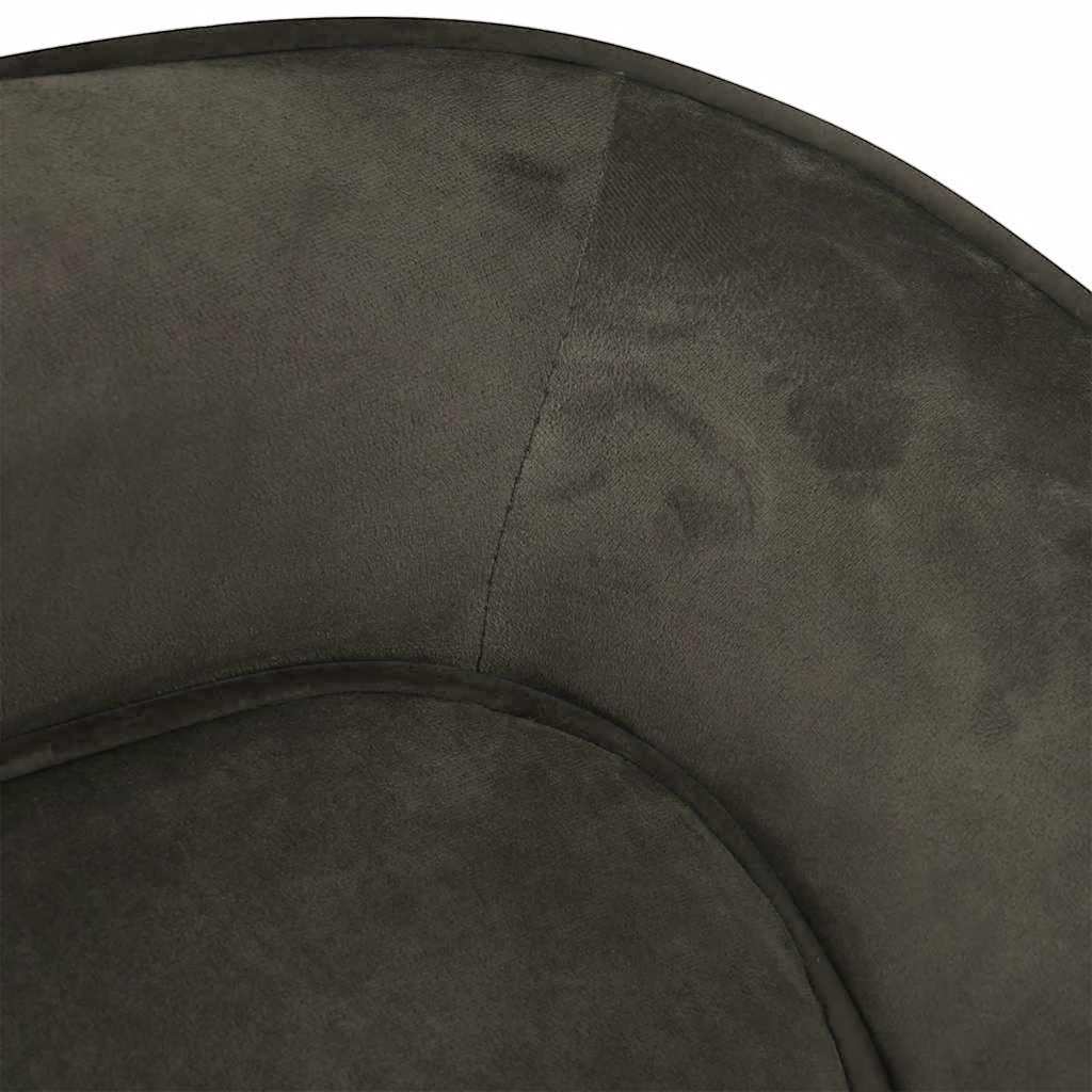 Sofa za pse tamnosiva 67 x 47 x 36 cm plišana
