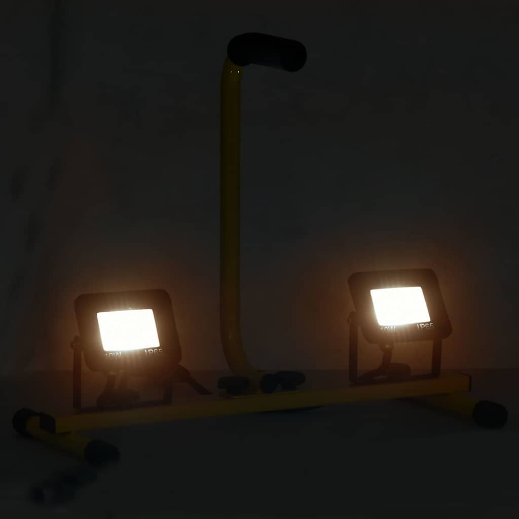 LED reflektor s ručkom 2 x 10 W topli bijeli