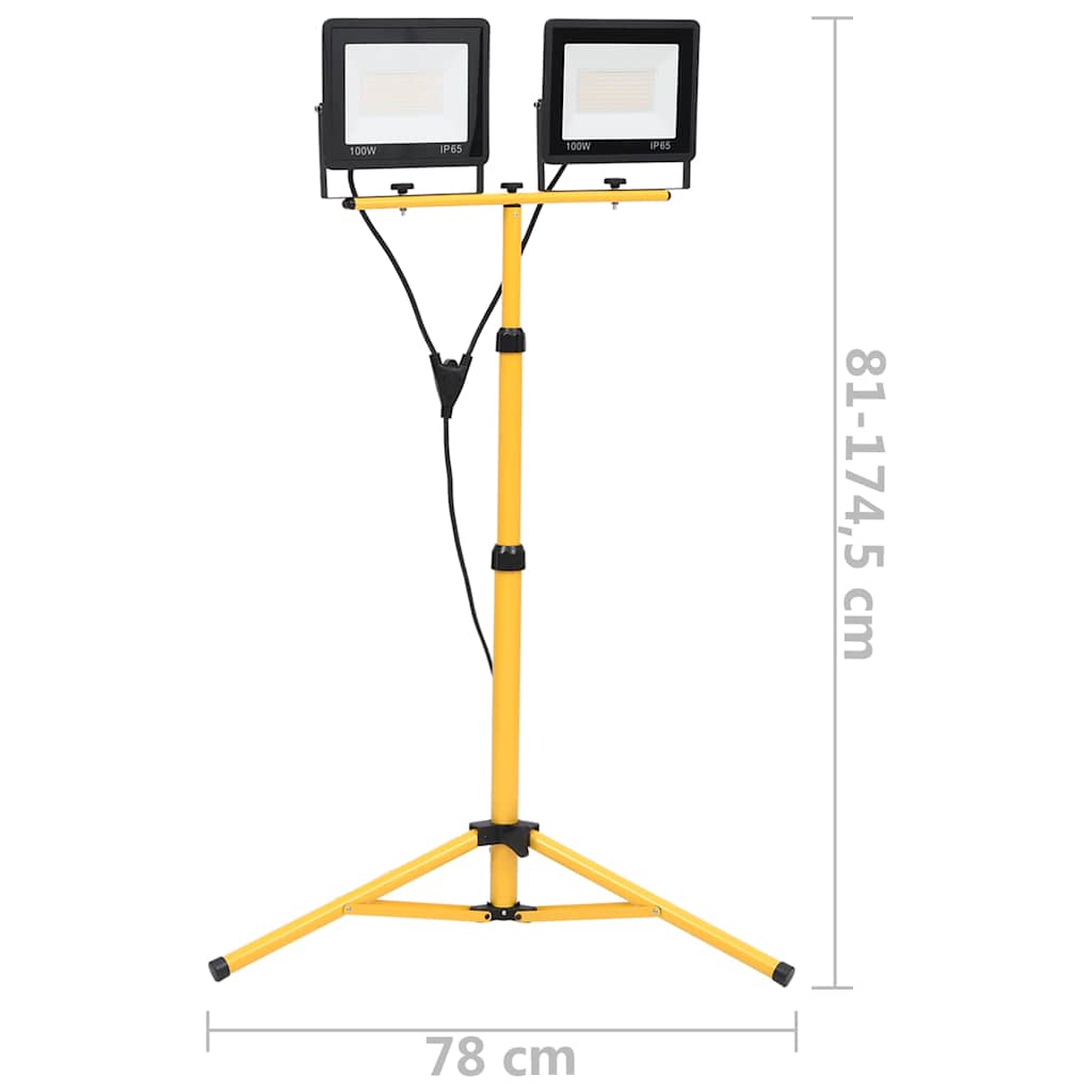 LED reflektor sa stativom 2 x 100 W hladni bijeli