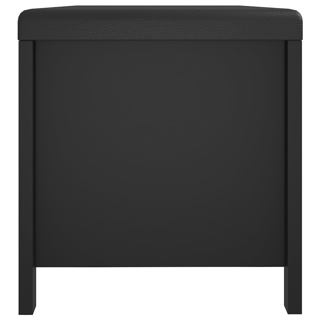 Kutija za pohranu s jastukom crna 105x40x45cm konstruirano drvo