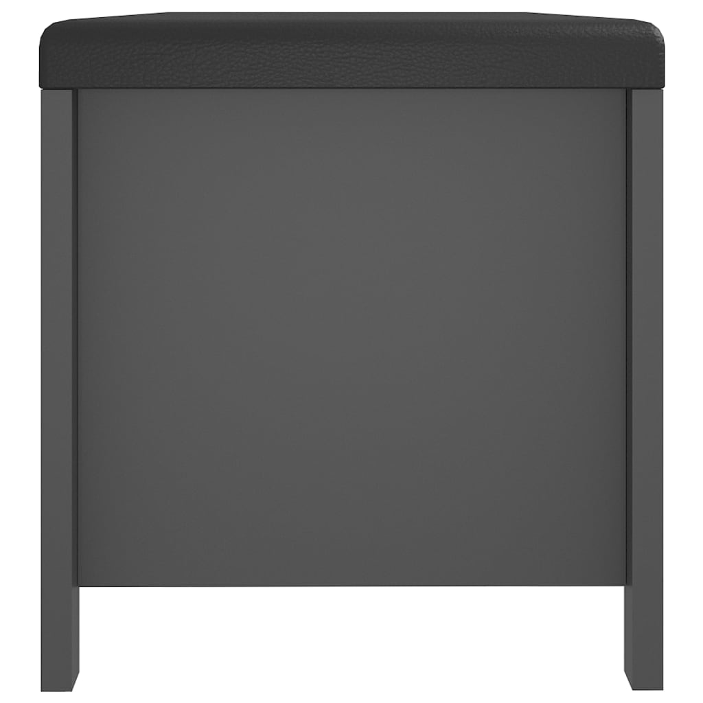 Kutija za pohranu s jastukom siva 105x40x45cm konstruirano drvo