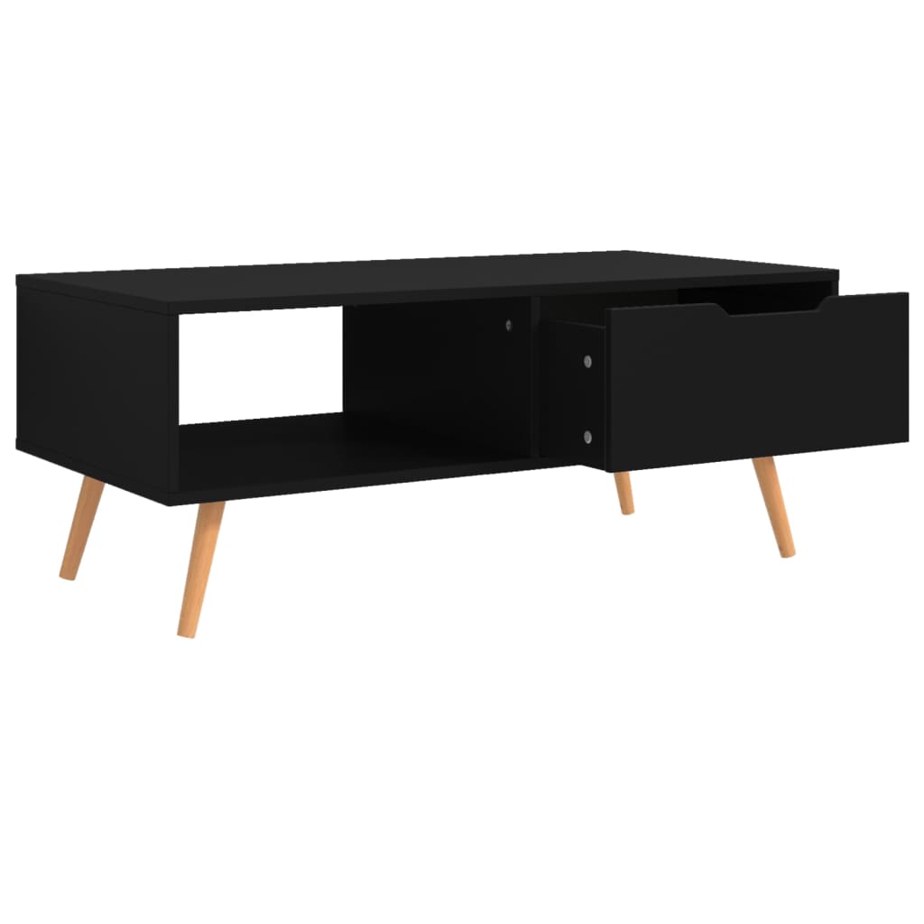 Stolić za kavu crni 100 x 49,5 x 43 cm od konstruiranog drva