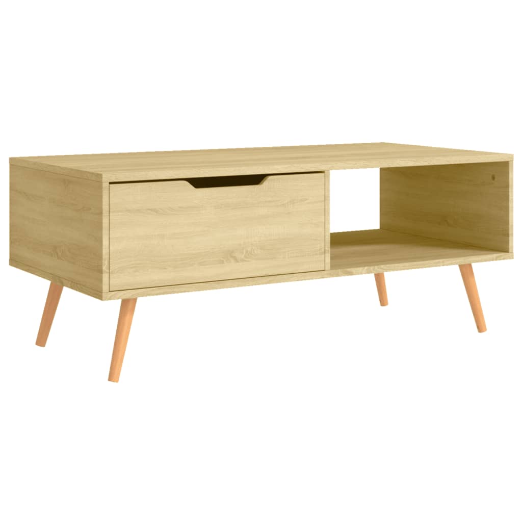 Stolić za kavu boja hrasta 100 x 49,5 x 43 cm konstruirano drvo