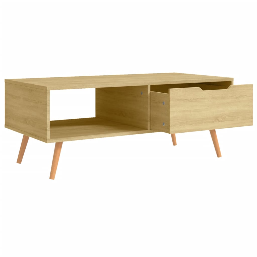 Stolić za kavu boja hrasta 100 x 49,5 x 43 cm konstruirano drvo