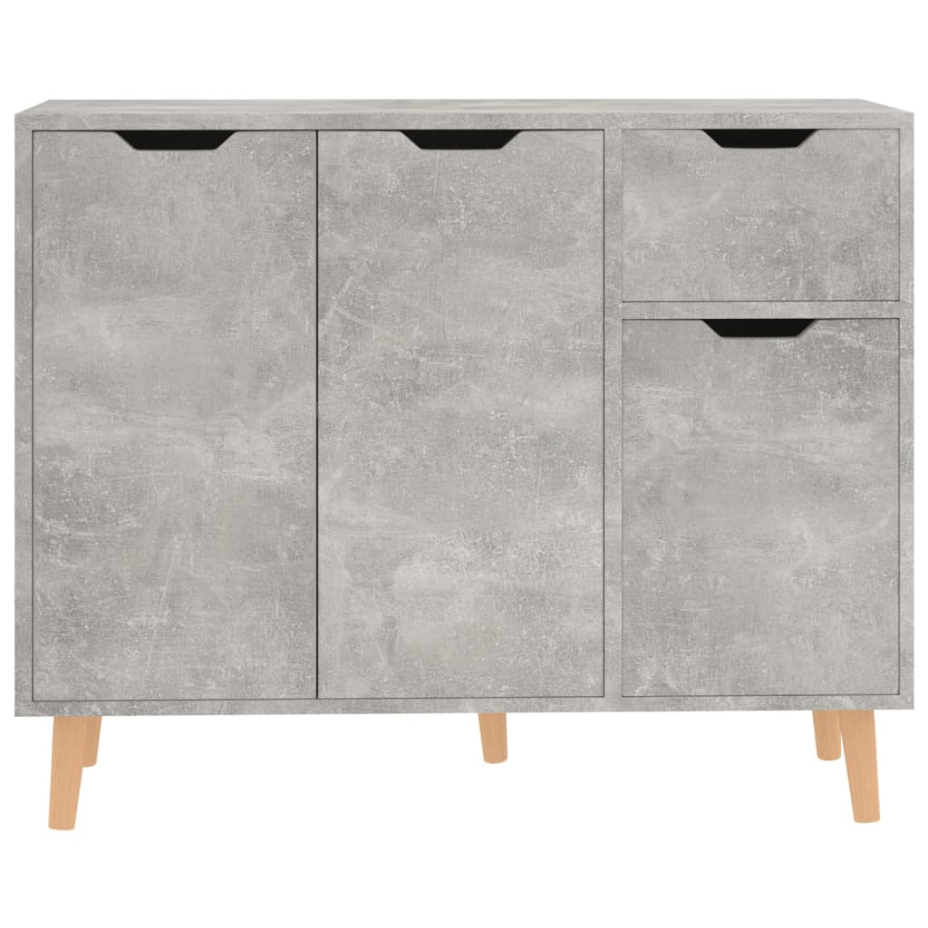 Komoda siva boja betona 90 x 30 x 72 cm konstruirano drvo
