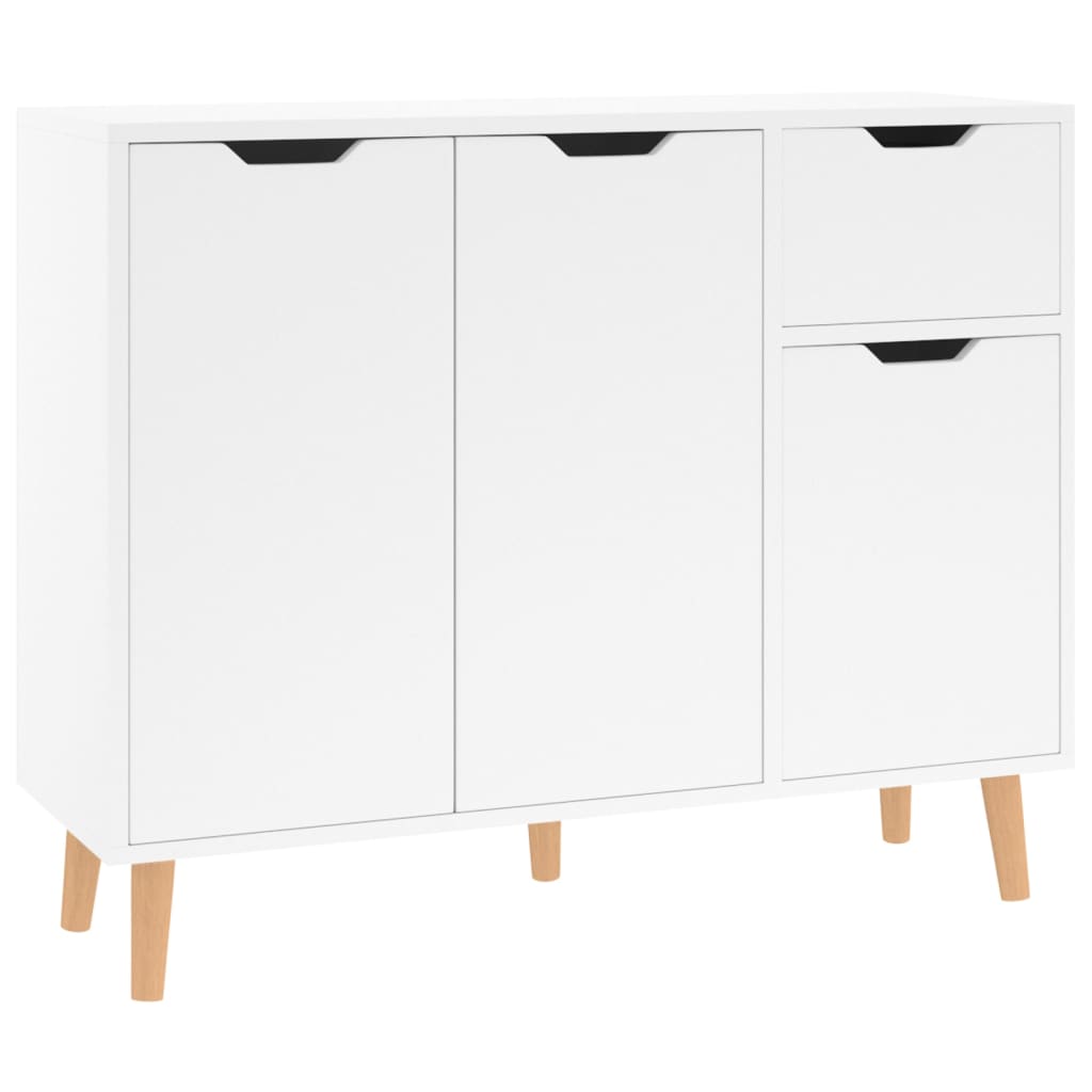 Komoda visoki sjaj bijela 90 x 30 x 72 cm od konstruiranog drva