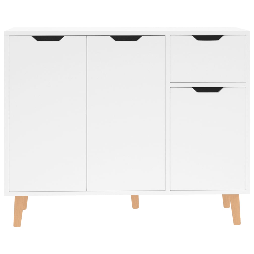 Komoda visoki sjaj bijela 90 x 30 x 72 cm od konstruiranog drva