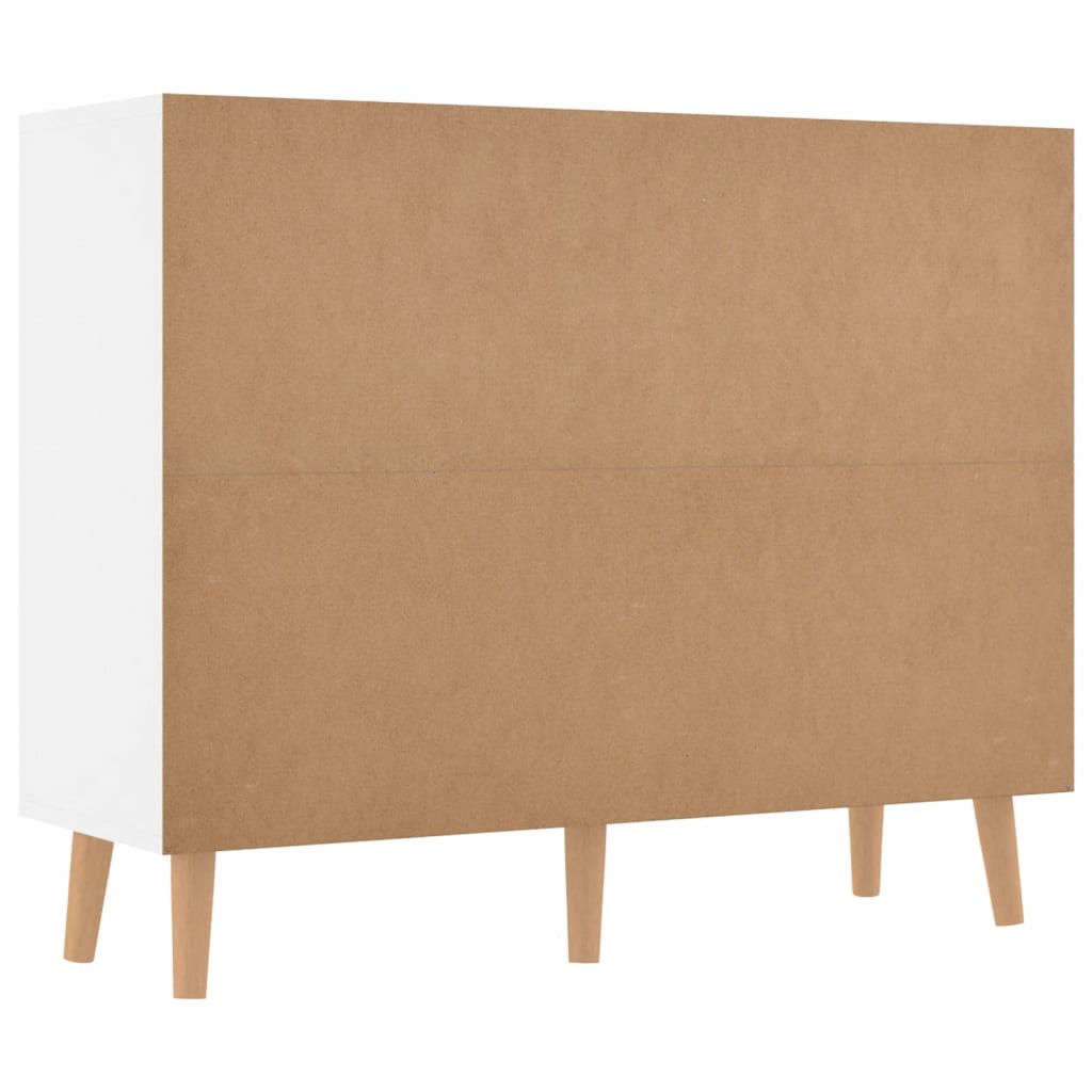 Komoda visoki sjaj bijela 90 x 30 x 72 cm od konstruiranog drva