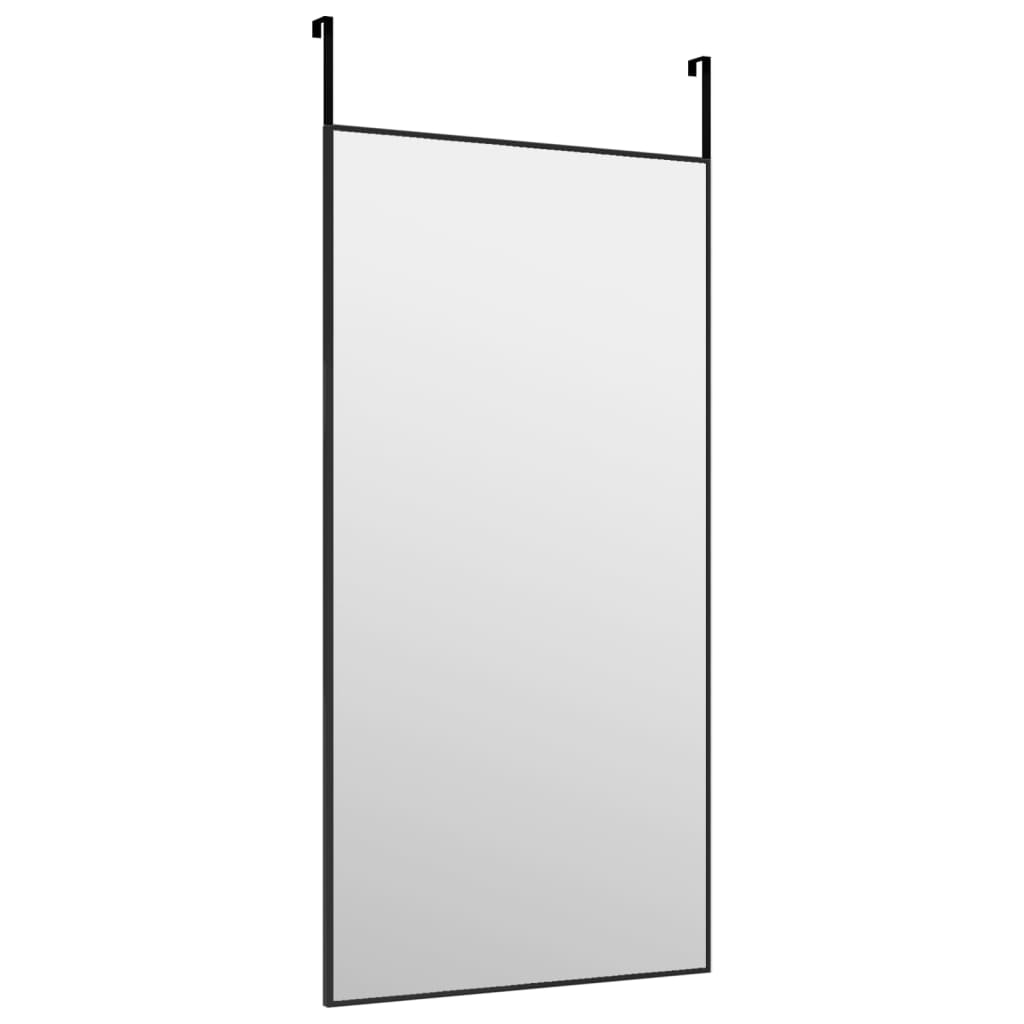 Ogledalo za vrata crno 40 x 80 cm od stakla i aluminija