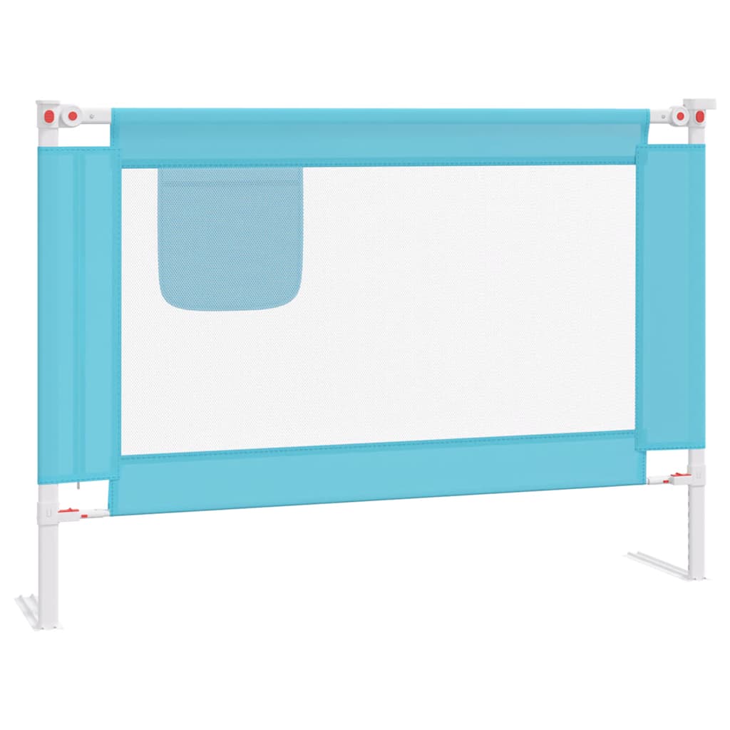 Sigurnosna ograda za dječji krevet plava 90 x 25 cm od tkanine