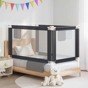 Sigurnosna ograda za dječji krevet tamnosiva 140x25 cm tkanina