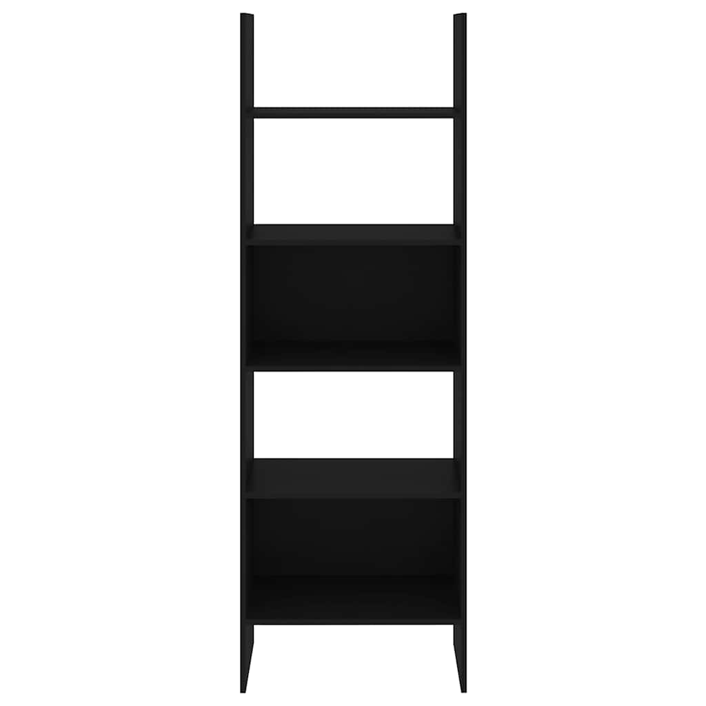 Ormarić za knjige crni 60 x 35 x 180 cm od konstruiranog drva