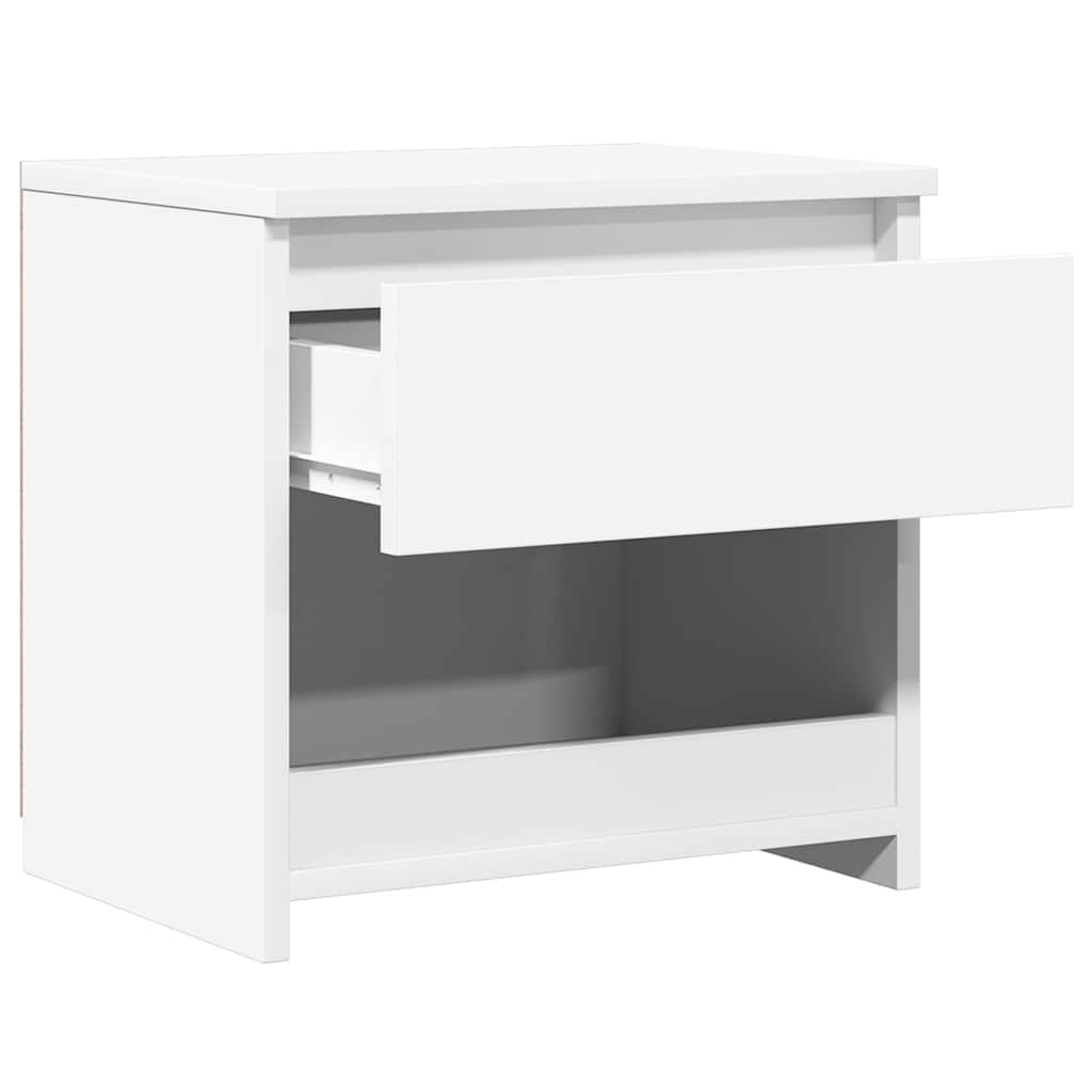 Noćni ormarić 2 kom sjajni bijeli 40x30x39 cm konstruirano drvo