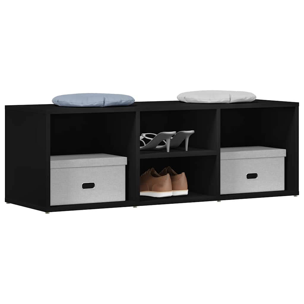 Klupa za spremanje obuće crna 105x35x35 cm konstruirano drvo