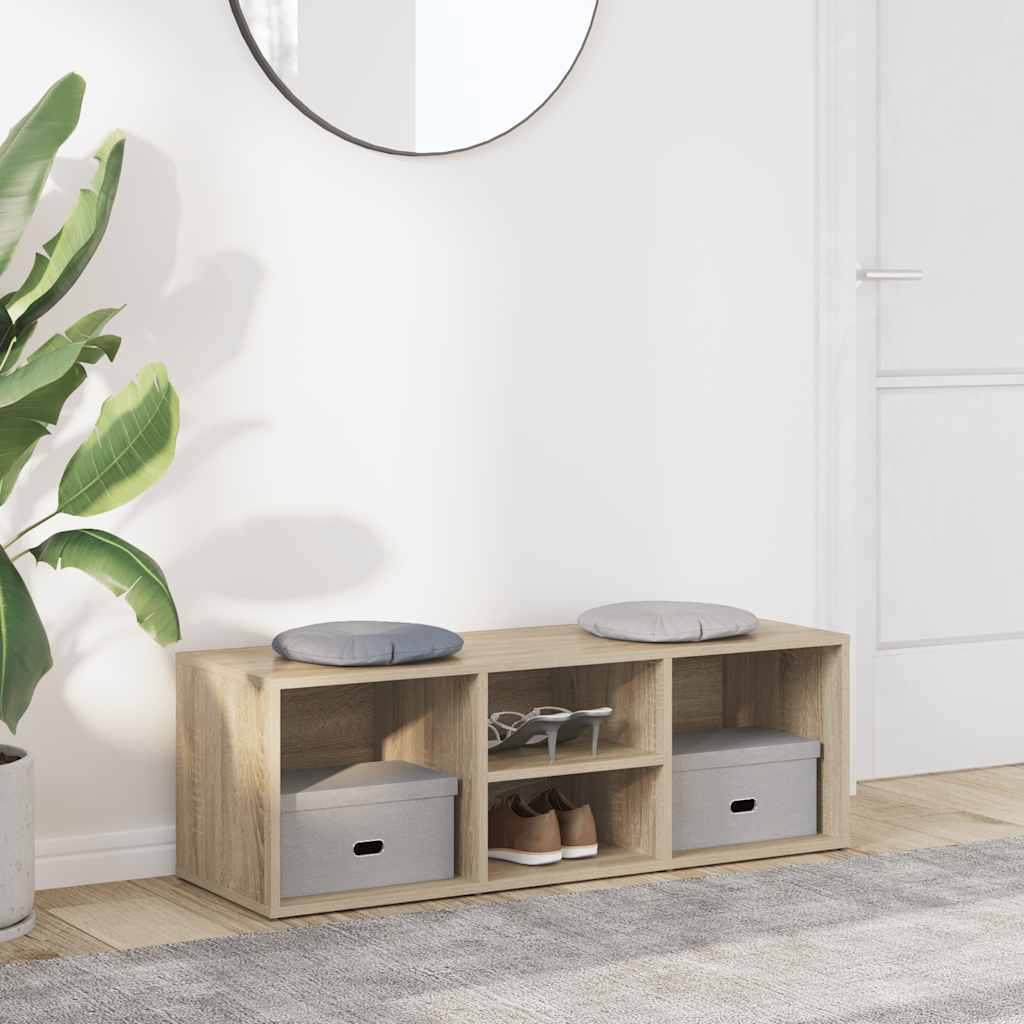 Klupa za cipele boja hrasta 105 x 35 x 35 cm konstruirano drvo