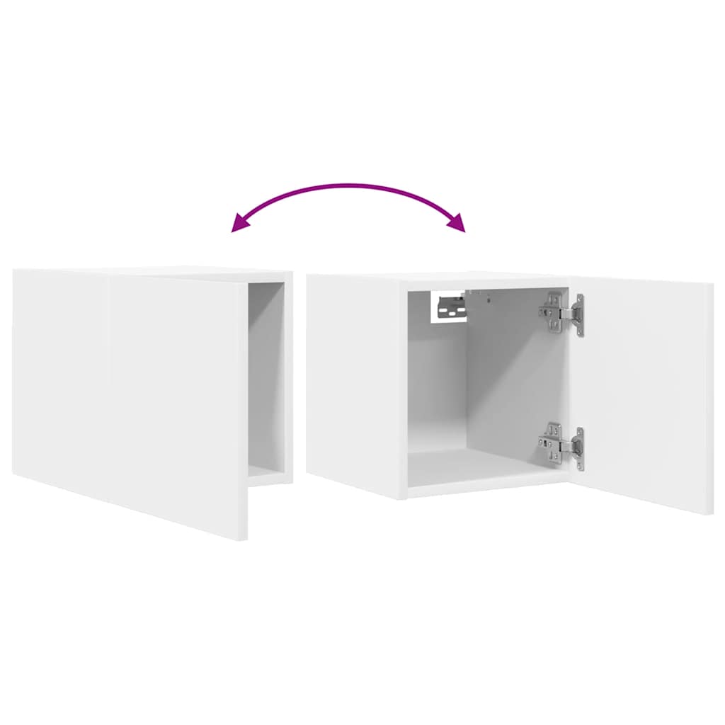 Zidni TV ormarići 4 kom bijeli 30,5 x 30 x 30 cm